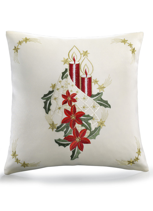 Heimtextilien - Weihnachtliche Tisch- und Raumdekoration, in Größe 120 (2 Sterne, ø 20 cm) bis 404 (Kissenbezug, 40/40 cm), in Farbe SEKT Ansicht 3
