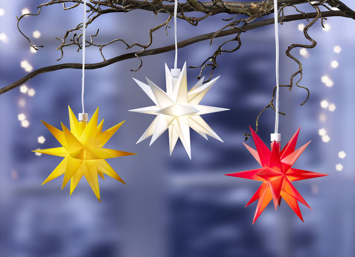 Weihnachten - Beleuchteter Stern, batteriebetrieben, mit Timerfunktion, in Farbe WEISS Ansicht 1