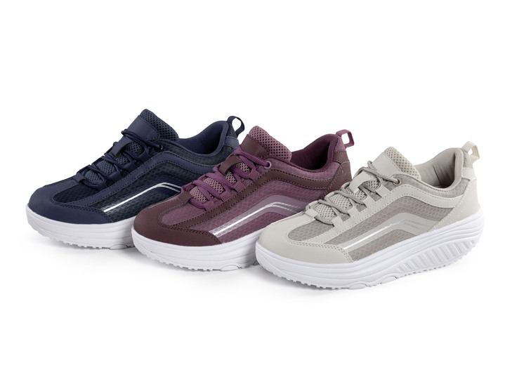 Slipper & Schnürschuhe - Aerosoft-Walker-Schnürschuhe mit auswechselbarer Weichschaum-Einlegesohle Ansicht 2 Slipper & Schnürschuhe - Aerosoft-Walker-Schnürschuhe mit auswechselbarer Weichschaum-Einlegesohle, in Größe 037 bis 045, in Farbe BEERE Ansicht 2