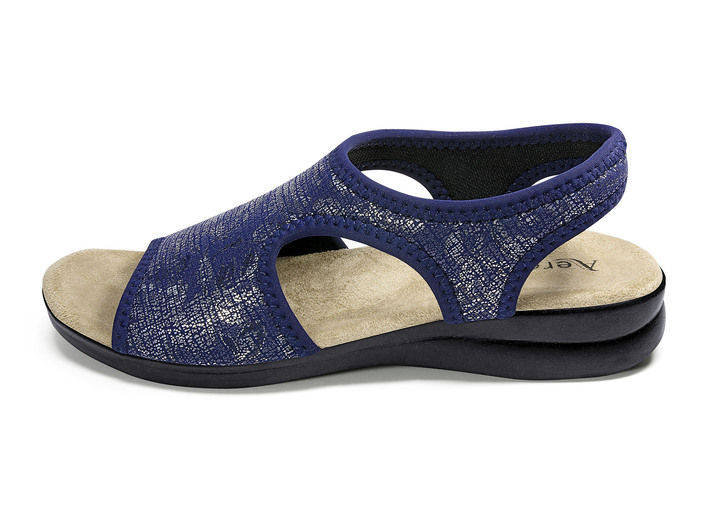 Sandaletten & Pantoletten - Sandalette von Aerosoft in Weite G–H, in Größe 036 bis 042, in Farbe BLAU, in Ausführung mit elastischem Einschlupf Ansicht 1