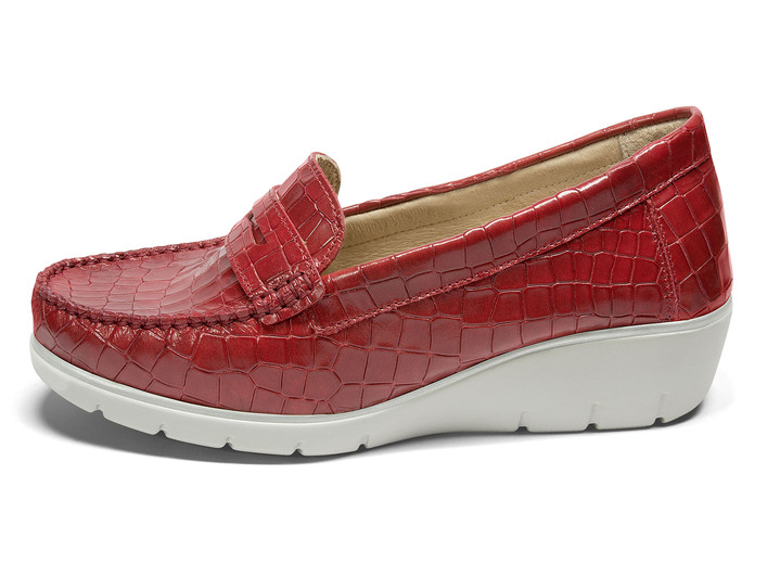 Slipper & Schnürschuhe - Echt Leder Mokassin mit Aloe Vera Einlegesohle Ansicht 2 Slipper & Schnürschuhe - Echt Leder Mokassin mit Aloe Vera Einlegesohle, in Größe 036 bis 042, in Farbe TAUPE Ansicht 2