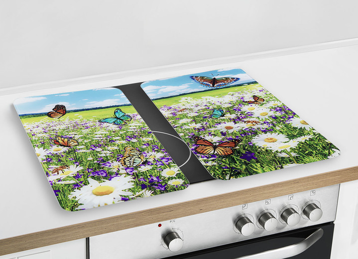 Haushaltshelfer - Herdabdeckplatten mit Sommerwiesen-Motiv Ansicht 3 Haushaltshelfer - Herdabdeckplatten mit Sommerwiesen-Motiv, in Farbe SOMMERWIESE Ansicht 3