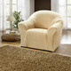Wohnaccessoires - Stretchbezüge, in Größe 101 (Sesselbezug) bis 114 (Sitzflächen-Bezug), in Farbe CREME – Farbe BEIGE – Ansicht 1