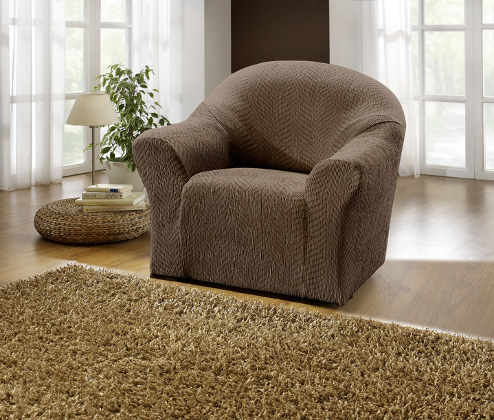 Wohnaccessoires - Stretchbezüge, in Größe 101 (Sesselbezug) bis 114 (Sitzflächen-Bezug), in Farbe CREME Ansicht 8