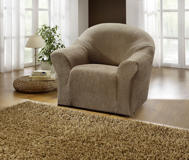 Wohnaccessoires - Stretchbezüge, in Größe 101 (Sesselbezug) bis 114 (Sitzflächen-Bezug), in Farbe CREME Ansicht 13