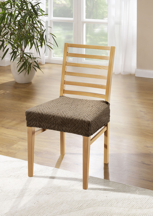 Wohnaccessoires - Stretchbezüge, in Größe 101 (Sesselbezug) bis 114 (Sitzflächen-Bezug), in Farbe CREME Ansicht 12