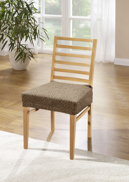 Wohnaccessoires - Stretchbezüge, in Größe 101 (Sesselbezug) bis 114 (Sitzflächen-Bezug), in Farbe CREME Ansicht 17