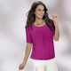 Kurzarm - Tunika in 2-in-1-Optik – Farbe FUCHSIA Kurzarm - Tunika in 2-in-1-Optik, in Größe 036 bis 052, in Farbe TAUPE