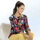 3/4-Arm - Bunte Shirt-Tunika – Farbe SCHWARZ-BUNT – Ansicht 1 3/4-Arm - Bunte Shirt-Tunika, in Größe 036 bis 052, in Farbe SCHWARZ-BUNT – Farbe SCHWARZ-BUNT – Ansicht 1
