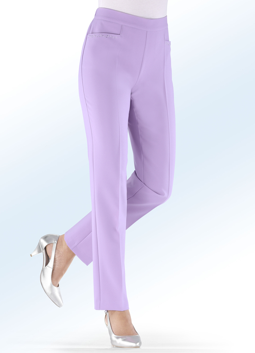 Hosen - Hose mit funkelndem Perlen- und Glitzersteinchenbesatz, in Größe 018 bis 245, in Farbe KOBALTBLAU Ansicht 3