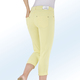 Hosen mit Knopf- und Reißverschluss - Magic-Capri-Jeans in 5-Pocket-Form – Farbe VANILLE Hosen mit Knopf- und Reißverschluss - Magic-Capri-Jeans in 5-Pocket-Form, in Größe 017 bis 050, in Farbe JEANSBLAU