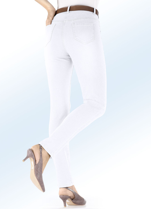 Hosen mit Knopf- und Reißverschluss - Basic-Jeans Ansicht 7 Hosen mit Knopf- und Reißverschluss - Basic-Jeans, in Größe 017 bis 052, in Farbe HELLBLAU Ansicht 7