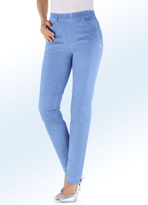 Hosen - Edle Hose mit funkelnden Glitzersteinchen Ansicht 3 Hosen - Edle Hose mit funkelnden Glitzersteinchen, in Größe 017 bis 052, in Farbe AZALEE Ansicht 3