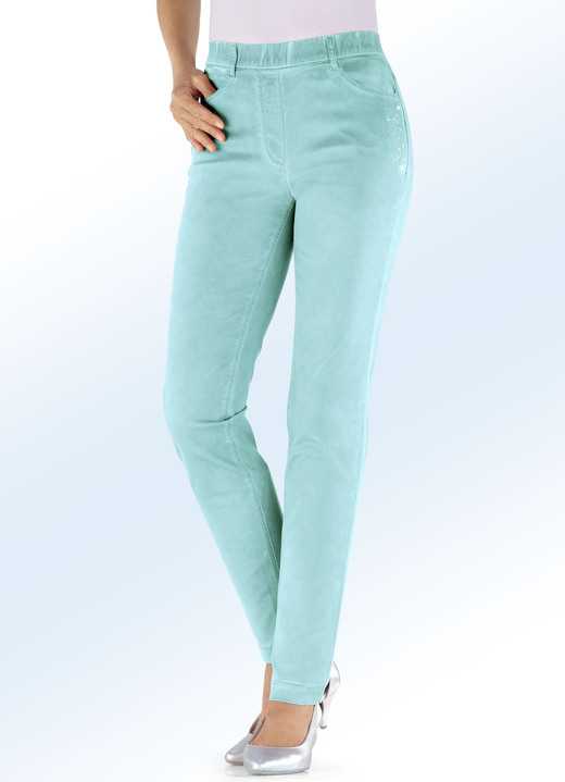 Hosen - Edle Hose mit funkelnden Glitzersteinchen Ansicht 5 Hosen - Edle Hose mit funkelnden Glitzersteinchen, in Größe 017 bis 052, in Farbe AZALEE Ansicht 5