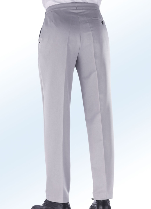 Hosen - Tragangenehme Bundverstellerhose mit Seitentaschen, in Größe 025 bis 060, in Farbe HELLGRAU MELIERT Ansicht 2