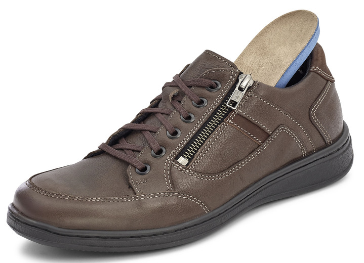 Slipper & Schnürschuhe - GINO GALANTE, sportliche Herren-Schnürhschuhe, mit herausnehmbarem Fußbett, in Größe 040 bis 047, in Farbe SCHWARZ-GRAU Ansicht 4