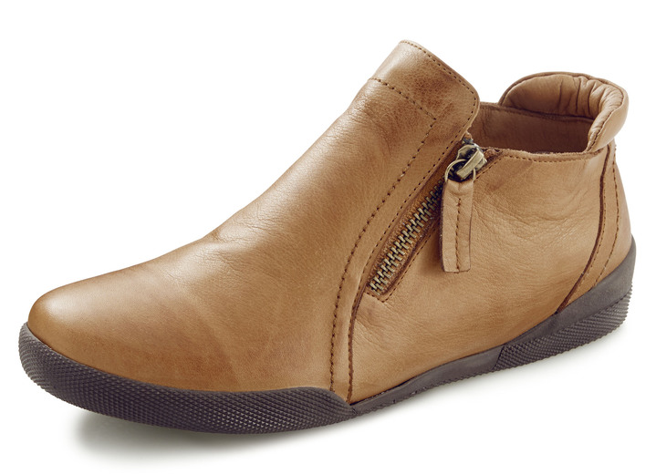 Stiefel & Stiefeletten - Andrea Conti, sportliche Damen-Boots, mit herausnehmbarem Fußbett, in Größe 036 bis 042, in Farbe COGNAC Ansicht 1