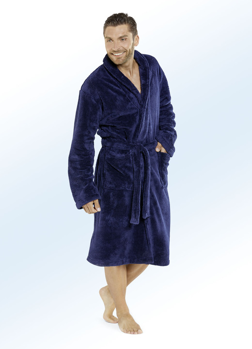 Bademäntel - Bademantel für Damen und Herren, in Größe 3XL (D=56/58 H=64/66) bis XXL (D=52/54 H=60/62), in Farbe KIRSCHROT Ansicht 3