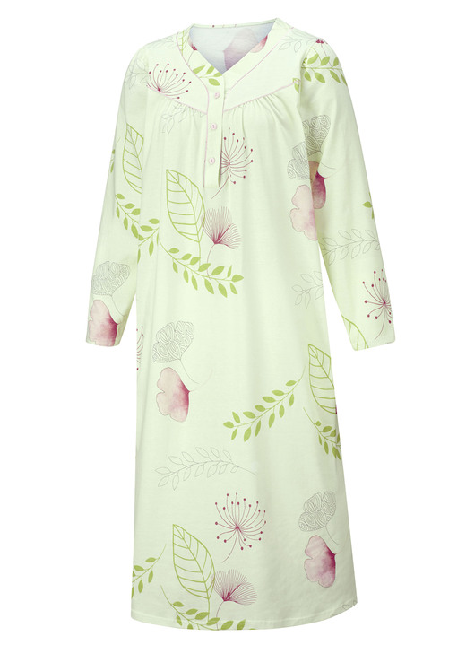 Wäsche - Zweierpack Nachthemden, 3/4 -langen Ärmeln mit Knopfleiste Ansicht 13 Wäsche - Zweierpack Nachthemden, 3/4 -langen Ärmeln mit Knopfleiste, in Größe 038 bis 060, in Farbe 1X ZARTFLIEDER-BUNT, 1X ZARTFLIEDER Ansicht 13