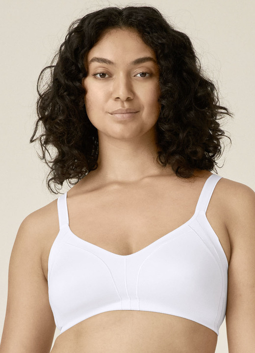 T-Shirt BH - Naturana Minimizer-BH mit vorgeformten Cups, in Größe 075 bis 105, in Cup D, in Farbe WEISS Ansicht 1