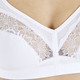 BH mit Spitze - Swegmark of Sweden BH mit BIO-Baumwolle, in Größe 080 bis 105, in Cup B, in Farbe WEISS – Farbe WEISS – Ansicht 4