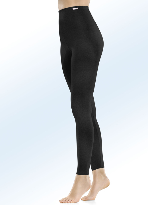 Leggings - Zweierpack Leggings mit BIO-Baumwolle, in Größe 036 bis 054, in Farbe 1X ROT, 1X SCHWARZ Ansicht 4