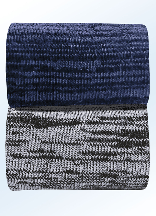 Strümpfe & Strumpfhosen - Sechserpack Socken atmungsaktiv und superweich, in Größe 1 (Schuhgr. 35-38) bis 3 (Schuhgr. 43-46), in Farbe 2X SILBERGRAU, 2X MITTELGRAU, 2X MARINE Ansicht 2