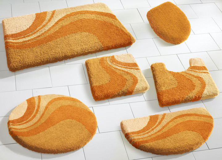 Badgarnituren - Badgarnitur von Kleine Wolke mit rutschhemmender Rückseite, in Größe 100 (Vorleger halbrund, 50/ 80 cm) bis 112 (WC-Deckelbezug, 47/ 50 cm), in Farbe BEIGE Ansicht 14