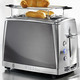 Küchengeräte-Serien - Russel Hobbs Frühstücksserie Luna – Farbe GRAU – Ansicht 1 Küchengeräte-Serien - Russel Hobbs Frühstücksserie Luna, in Farbe GRAU, in Ausführung Langschlitz-Toaster – Farbe GRAU – Ansicht 1