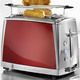 Küchengeräte-Serien - Russel Hobbs Frühstücksserie Luna – Farbe ROT – Ansicht 1 Küchengeräte-Serien - Russel Hobbs Frühstücksserie Luna, in Farbe GRAU, in Ausführung Langschlitz-Toaster – Farbe ROT – Ansicht 1