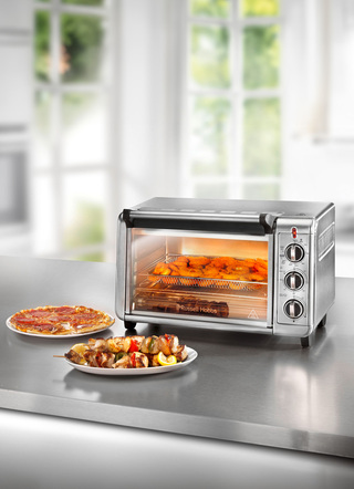 Heißluftfritteusen - Heißluft-Ofen mit 5 Funktionen, in Farbe EDELSTAHL – Farbe EDELSTAHL – Ansicht 