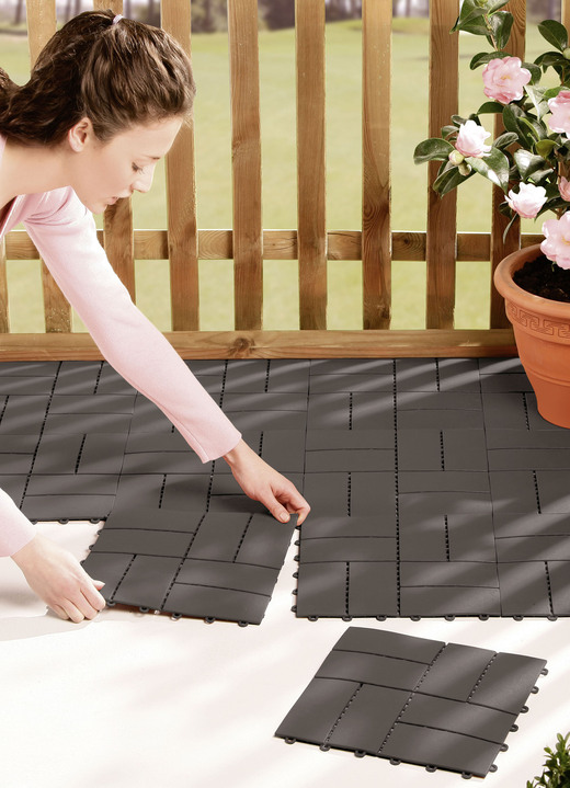 Garten - Terrassenplatten-Set, 12-teilig, in Farbe ANTHRAZIT