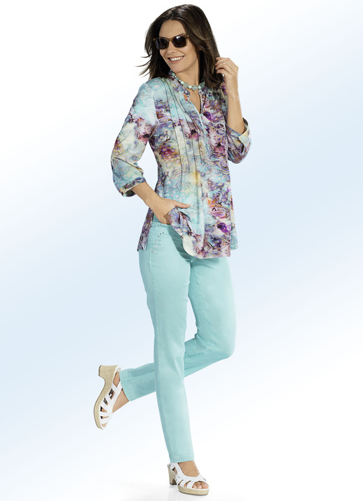 Hosen - Edle Hose mit funkelnden Glitzersteinchen Ansicht 7 Hosen - Edle Hose mit funkelnden Glitzersteinchen, in Größe 017 bis 052, in Farbe AZALEE Ansicht 7