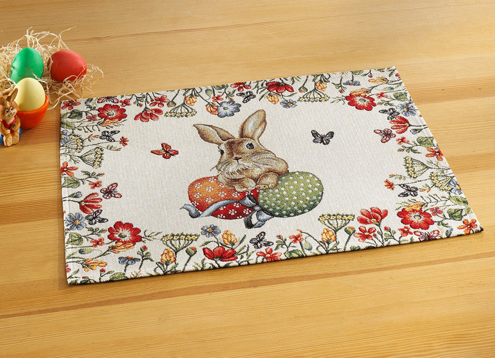 Heimtextilien - Frühlingshafte Tisch- und Raumdekoration, in Größe 100 (2 Platzsets, 33/ 45 cm) bis 404 (Kissenbezug, 45/ 45 cm), in Farbe BUNT Ansicht 1