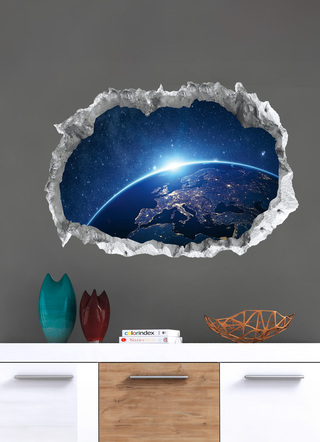 Landschaft - 3D-Wandtattoo Galaxy nachtleuchtend, in Farbe BUNT – Farbe BUNT – Ansicht 