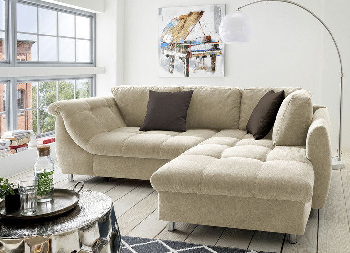 Polsterecken - Polsterecke mit Dekokissen Ansicht 2 Polsterecken - Polsterecke mit Dekokissen, in Farbe BLAU, in Ausführung mit Bettfunktion Ansicht 2