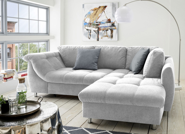 Polsterecken - Polsterecke mit Dekokissen Ansicht 4 Polsterecken - Polsterecke mit Dekokissen, in Farbe BLAU, in Ausführung mit Bettfunktion Ansicht 4