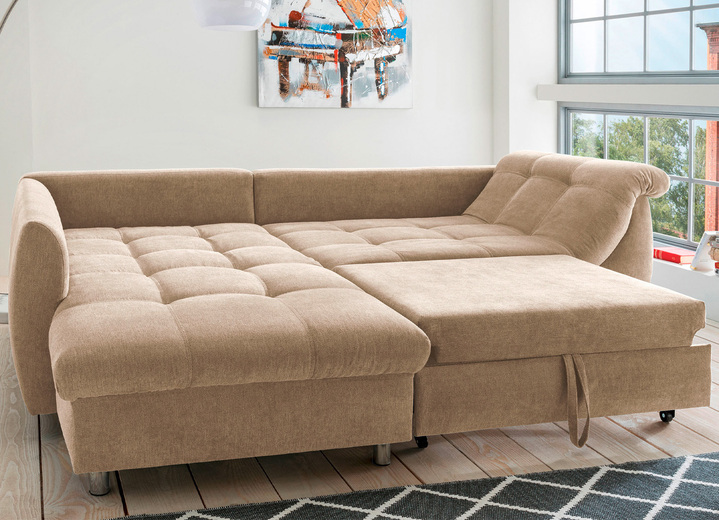 Polsterecken - Polsterecke mit Dekokissen Ansicht 7 Polsterecken - Polsterecke mit Dekokissen, in Farbe BLAU, in Ausführung mit Bettfunktion Ansicht 7