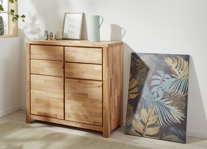 Sideboards - Möbelprogramm mit Massivholzfronten und Softclose Ansicht 2 Sideboards - Möbelprogramm mit Massivholzfronten und Softclose, in Farbe KERNBUCHE, in Ausführung Regal klein Ansicht 2