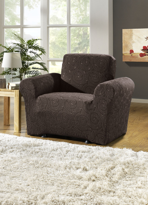 Sessel- & Sofaüberwürfe - Stretchbezüge mit optimaler Passform Ansicht 9 Sessel- & Sofaüberwürfe - Stretchbezüge mit optimaler Passform, in Größe 101 (Sesselbezug) bis 112 (Clubsessel-Bezug), in Farbe CREME Ansicht 9