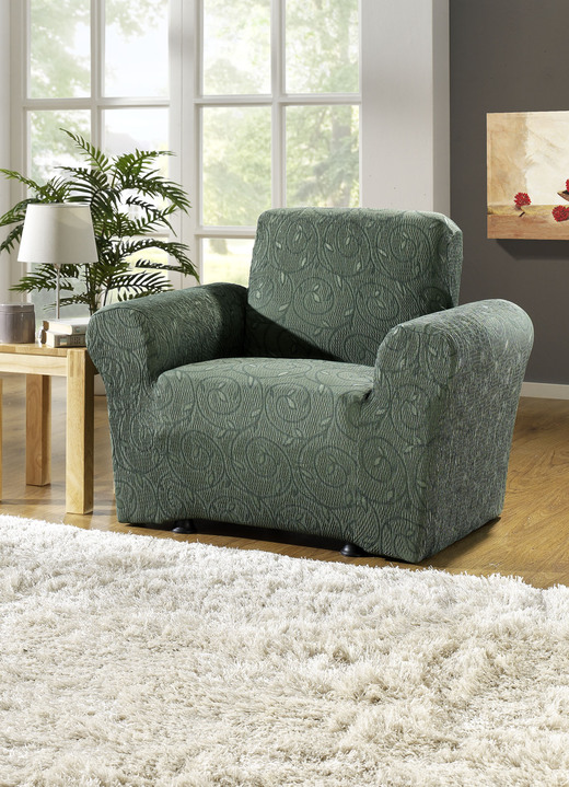 Sessel- & Sofaüberwürfe - Stretchbezüge mit optimaler Passform Ansicht 8 Sessel- & Sofaüberwürfe - Stretchbezüge mit optimaler Passform, in Größe 101 (Sesselbezug) bis 112 (Clubsessel-Bezug), in Farbe CREME Ansicht 8