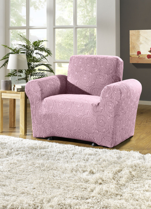 Sessel- & Sofaüberwürfe - Stretchbezüge mit optimaler Passform Ansicht 6 Sessel- & Sofaüberwürfe - Stretchbezüge mit optimaler Passform, in Größe 101 (Sesselbezug) bis 112 (Clubsessel-Bezug), in Farbe CREME Ansicht 6