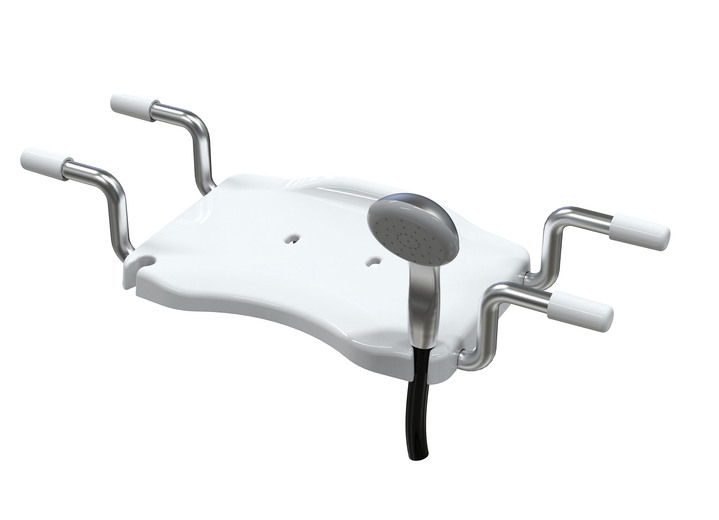 - Badewannensitz aus stabilem Aluminium, in Farbe WEISS Ansicht 3