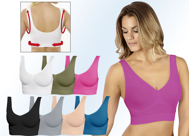 Soft-BH - Wohlfühl-BH, 7er-Pack, in Größe 3XL (52/54) bis XXL (48/50), in Farbe MULTICOLOR Ansicht 2