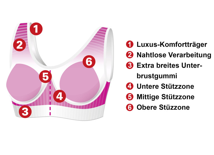 Soft-BH - Wohlfühl-BH, 7er-Pack, in Größe 3XL (52/54) bis XXL (48/50), in Farbe MULTICOLOR Ansicht 5