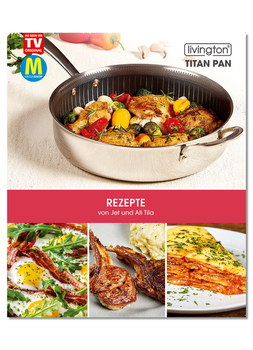 Töpfe & Pfannen - Livington Titan Pan Pfannen und Kochtöpfe Ansicht 4 Töpfe & Pfannen - Livington Titan Pan Pfannen und Kochtöpfe, in Farbe EDELSTAHL, in Ausführung Multipfanne, ø 24 cm, H 6 cm Ansicht 4