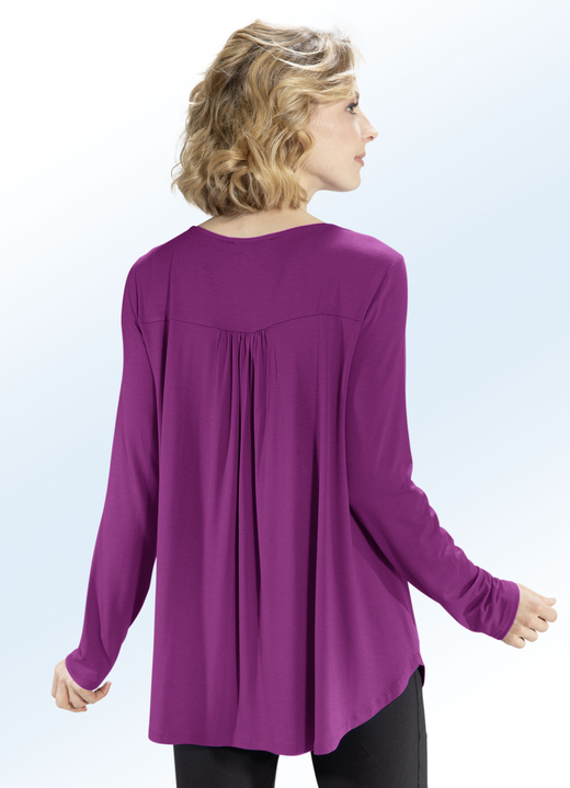 Blusen & Tuniken - Shirt-Tunika mit rundem Halsausschnitt, in Größe 036 bis 054, in Farbe ROYALBLAU Ansicht 4