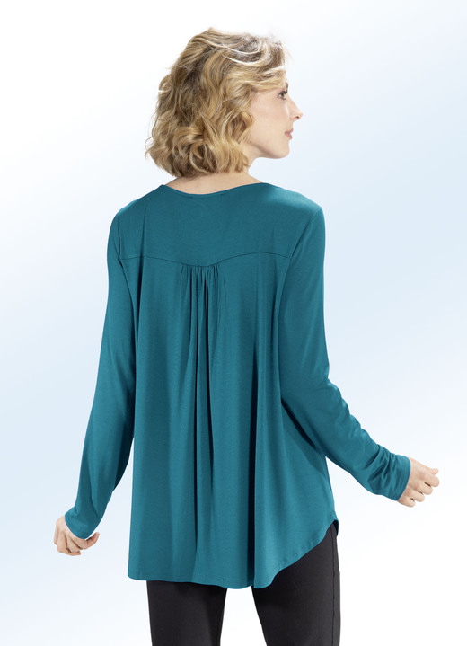 Blusen & Tuniken - Shirt-Tunika mit rundem Halsausschnitt, in Größe 036 bis 054, in Farbe ROYALBLAU Ansicht 10