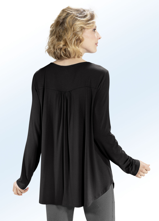 Blusen & Tuniken - Shirt-Tunika mit rundem Halsausschnitt, in Größe 036 bis 054, in Farbe ROYALBLAU Ansicht 6