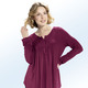 Blusen & Tuniken - Shirt-Tunika mit rundem Halsausschnitt, in Größe 036 bis 054, in Farbe ROYALBLAU – Farbe BORDEAUX – Ansicht 1